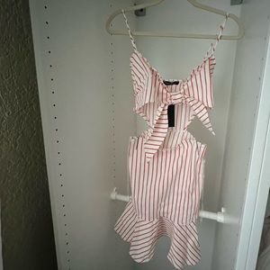 Stripped mini dress